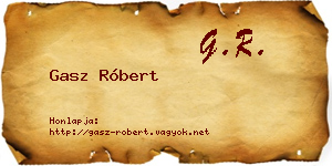Gasz Róbert névjegykártya
